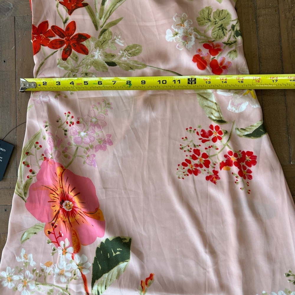 Lulu’s remarkable entrance petal pink floral satin midi slip dress large nwt - Picture 10 of 11